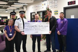 Youth Zone receives major donation from Cheshire Police